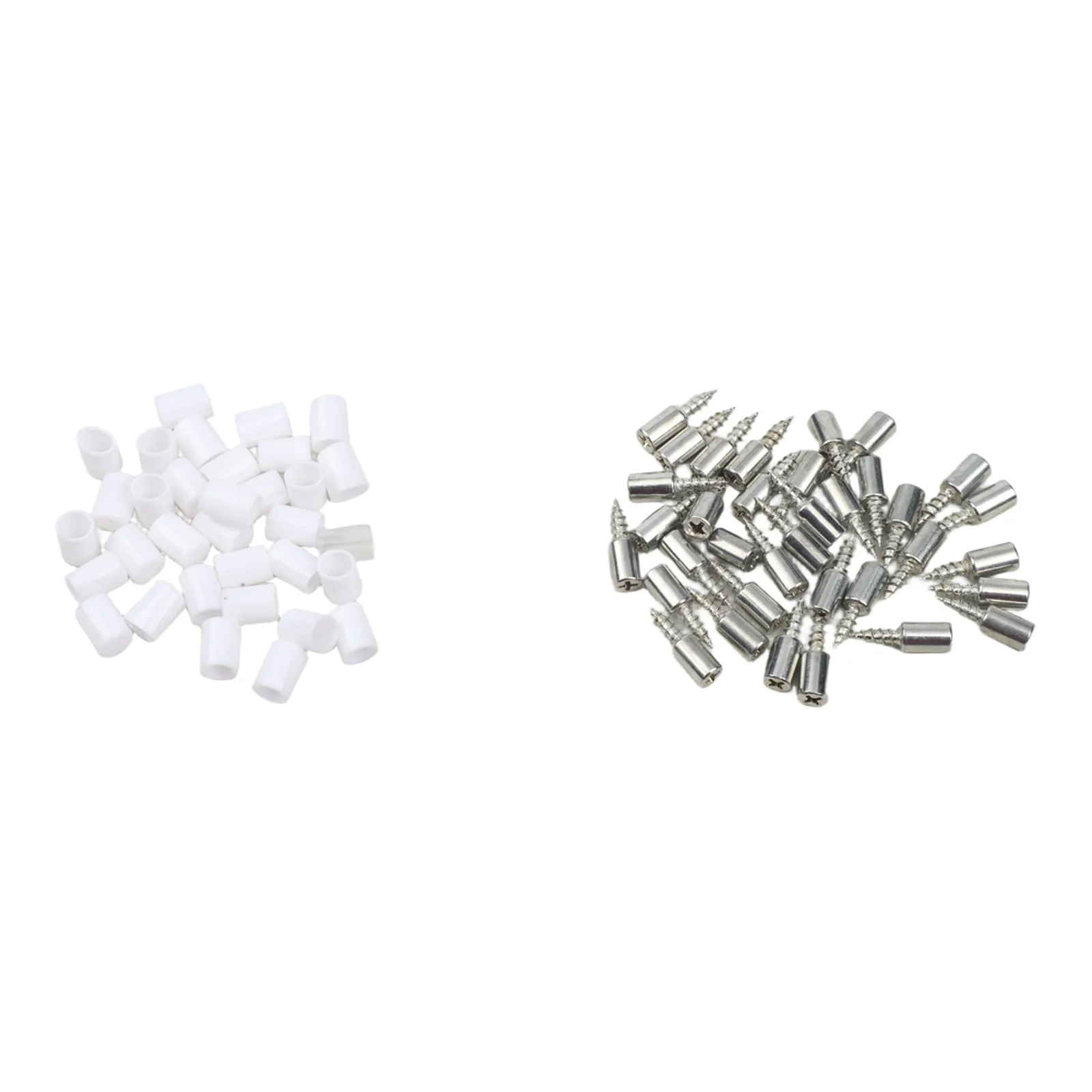 30PCS Shelf Support Pegs with Non-Slip Sleeves for Cabinets Bookshelves Wardrobes Pantries and Display Shelving