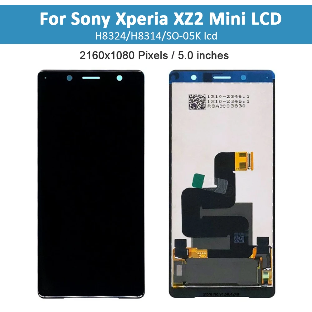 5.0\'\' lcd For SONY Xperia XZ2 Compact LCD Touch Screen Digitizer Assembly For Sony XZ2 Mini Display Replacement H8324 H8314 lcd