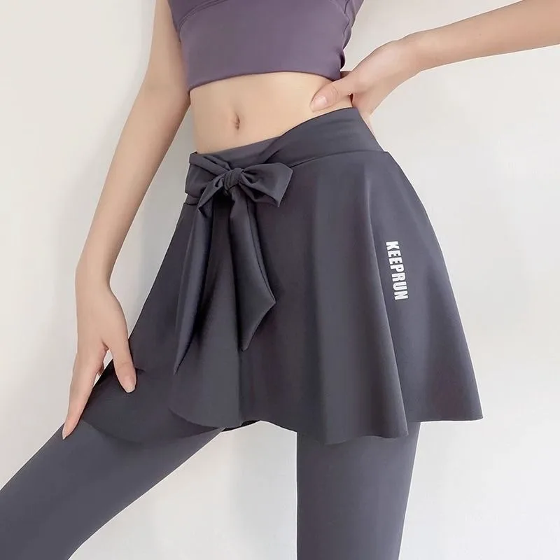 

Women Running Skirts Summer Fitness Sports Shawl Yoga Short Sportwears Outer Wear Hip Covering Dancing Skirt Female Protection