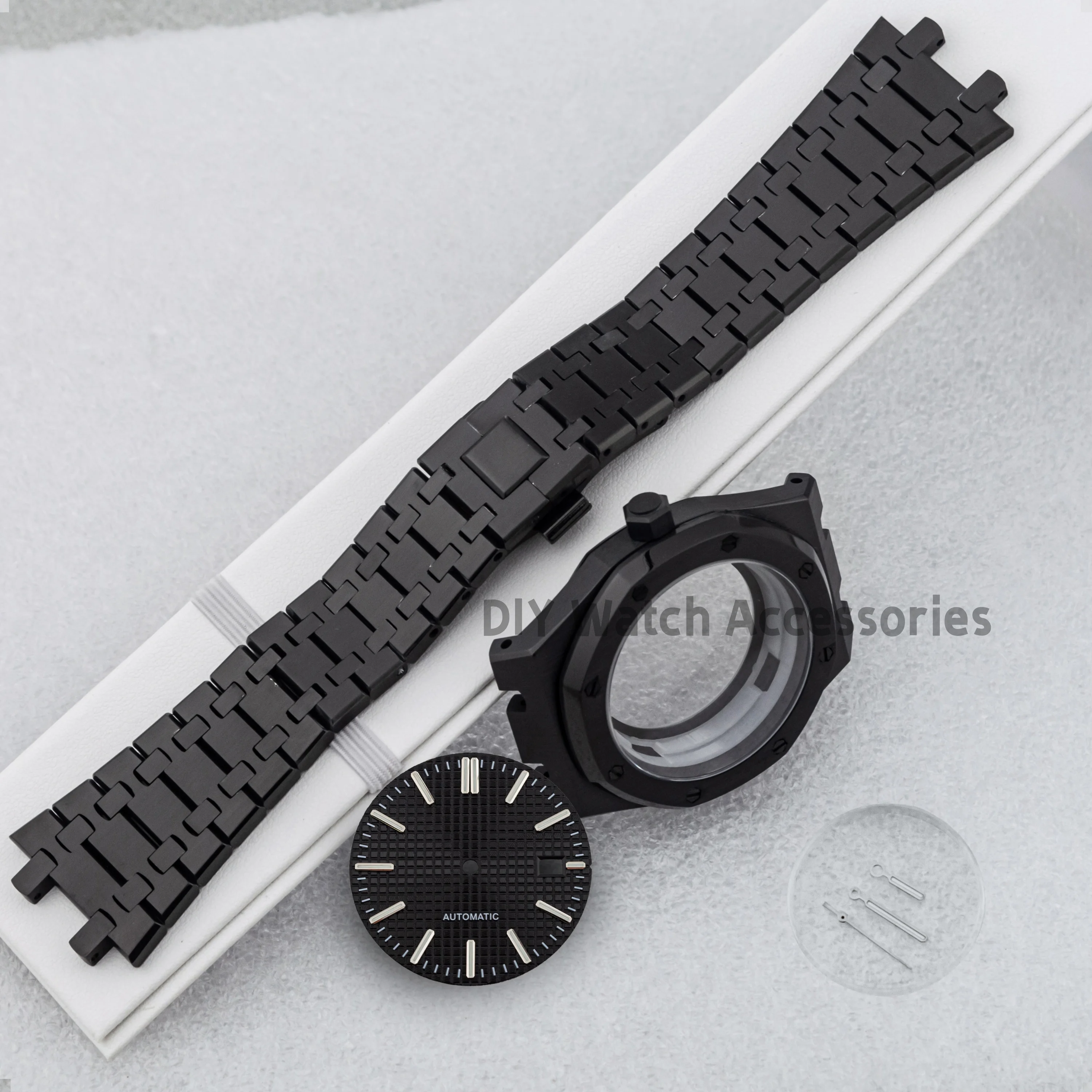 for Royal Oak 41mm Watch Case Stainless Steel Bracelet 31.8mm Dial nh35 Hands Sapphire Glass Waterproof fit NH35 NH36 movement