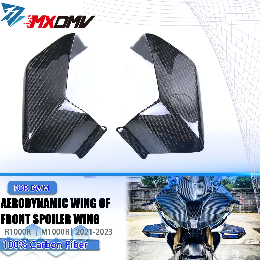 

100% 3K Carbon Fiber Front Spoiler Wind Winglets Aerodynamic Wing fender For BMW S1000RR 2019 M1000RR 202- 2023