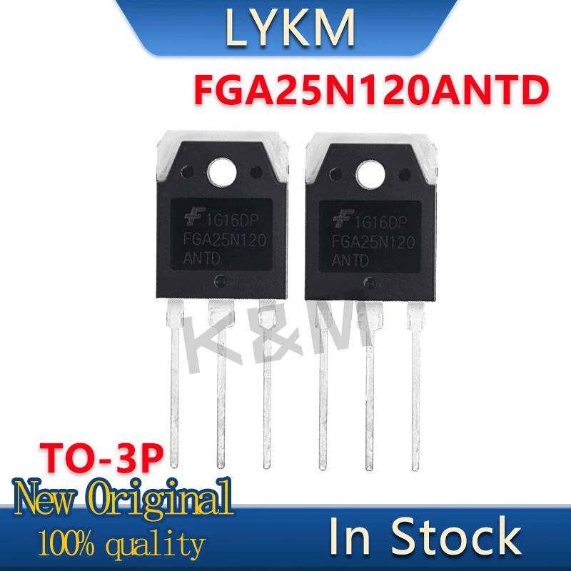 5-10/PCS New Original FGA25N120ANTD FGA25N120 ANTD TO-3P 1200V 25A Induction cooker IGBT single tube  In Stock