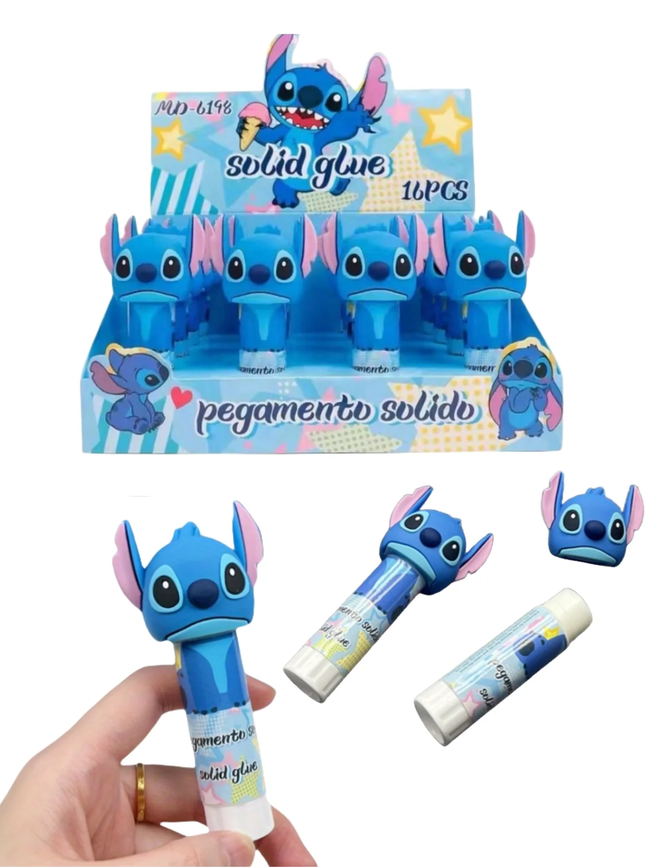 1/4 قطعة غرزة الكرتون الصلبة عصا لصق اليدوية ورق لاصق الشائكة الغراء DIY بها بنفسك لصنع عصا لصق لزجة عالية #1