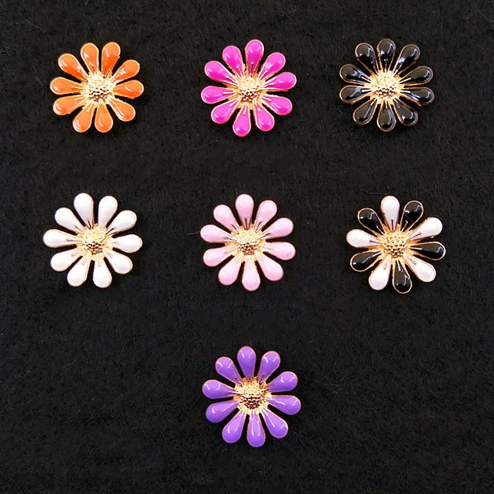 20Pcs Small Daisy Alloy Pendants Plated Metal DIY Jewelry Findings for Necklace Bracelet Earring Keyring Sweater Chain Anklet