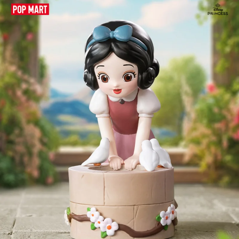 POP MART Disney Snow White Classic Series Anime Action Figure Guess Bag Ornament Figurines Home Decor Desktop Dolls Model Gift