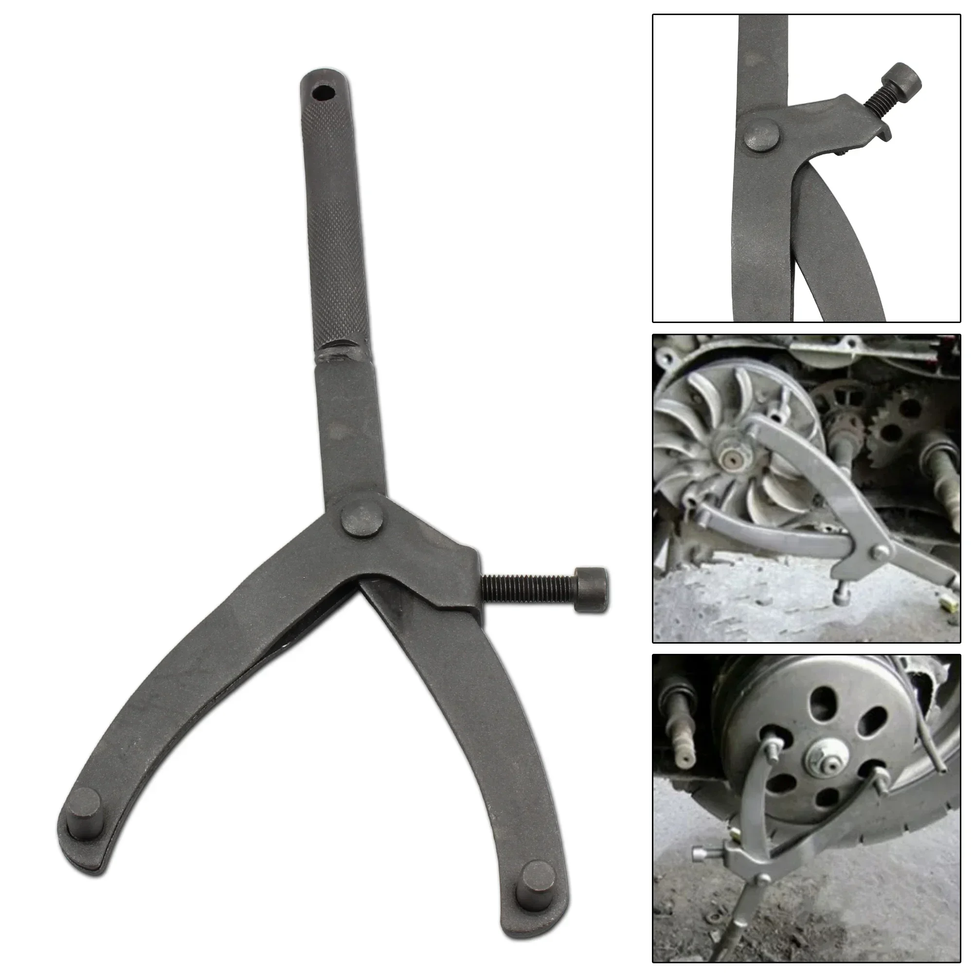 Magneto Clutch Disassembly Assembly Tool Y-Type Flywheel Wrench Alloy Adjustable Scooter Belt Plate Scooter Moped Maintenance