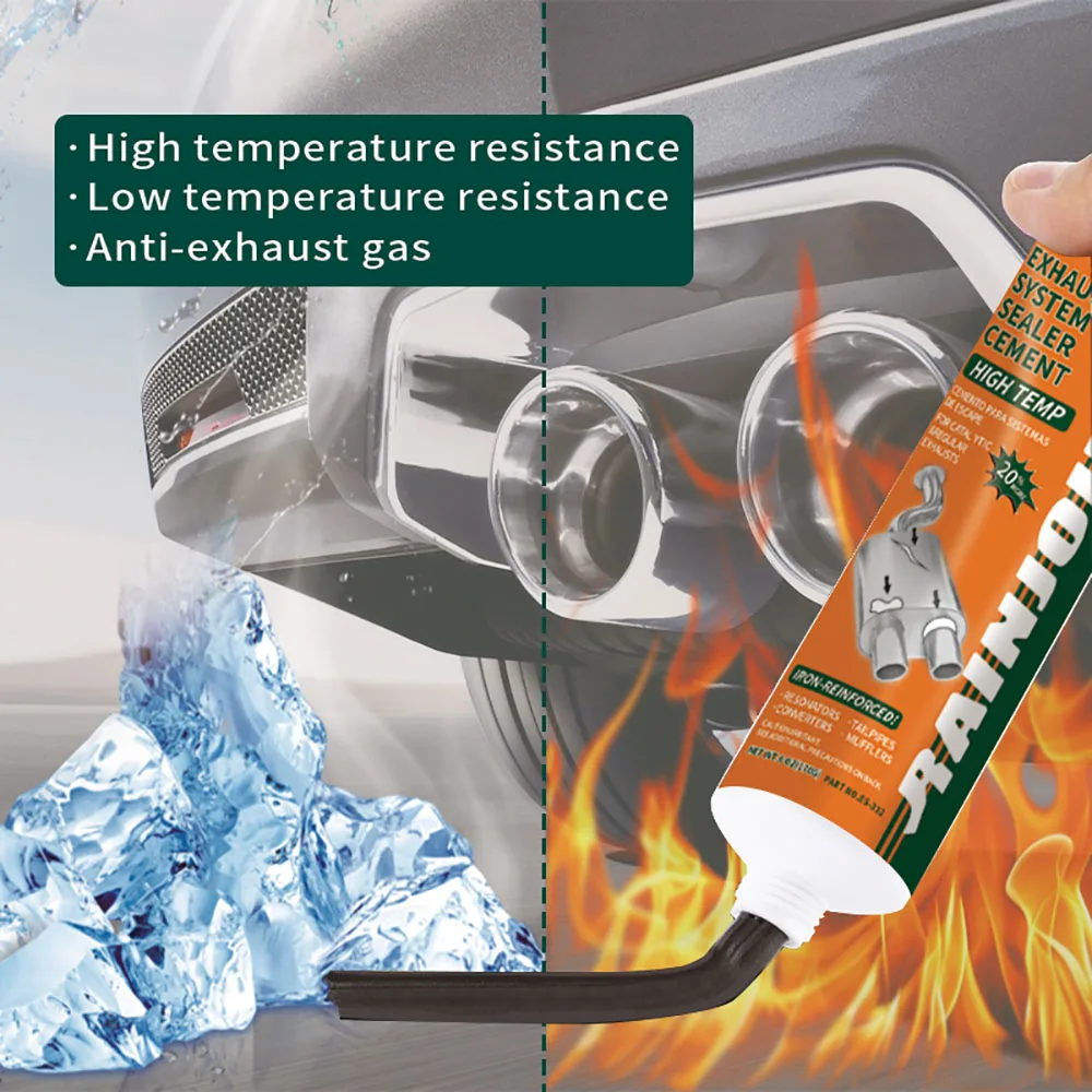 Hochtemperatur-Auspuffrohr-Dichtmasse, Metall-Reparaturkleberpaste für Auto, Motorrad, Auspuffrohr, Schalldämpfer, Automobil-Leckagen, Luftdichtung – Detail 2