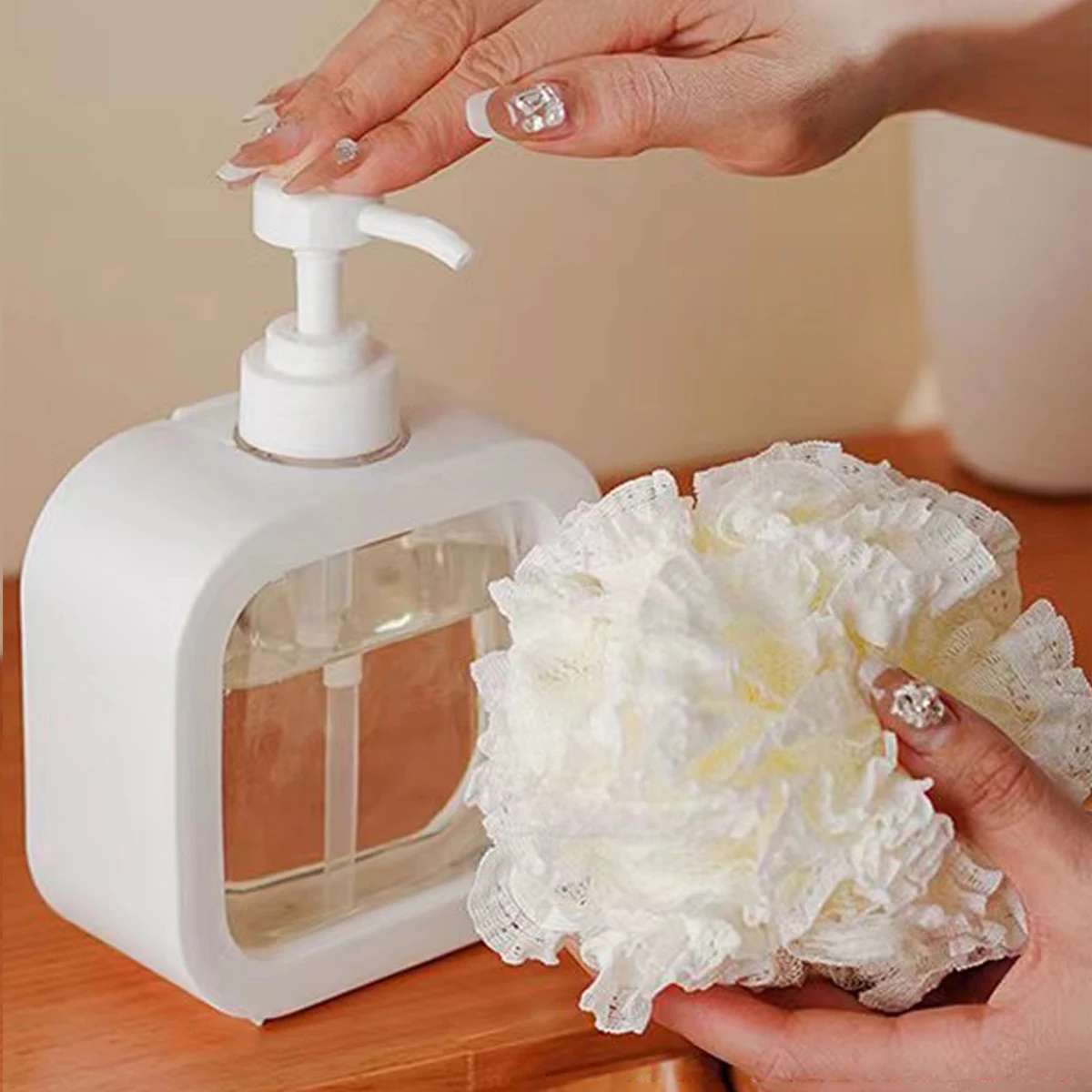 1pc 500ml flüssiger Seifensp ender, Shampoo flasche, Hands eifen behälter, Waschflüssigkeits-Unter abfüllung, Presse typ Badezimmer dusche ge