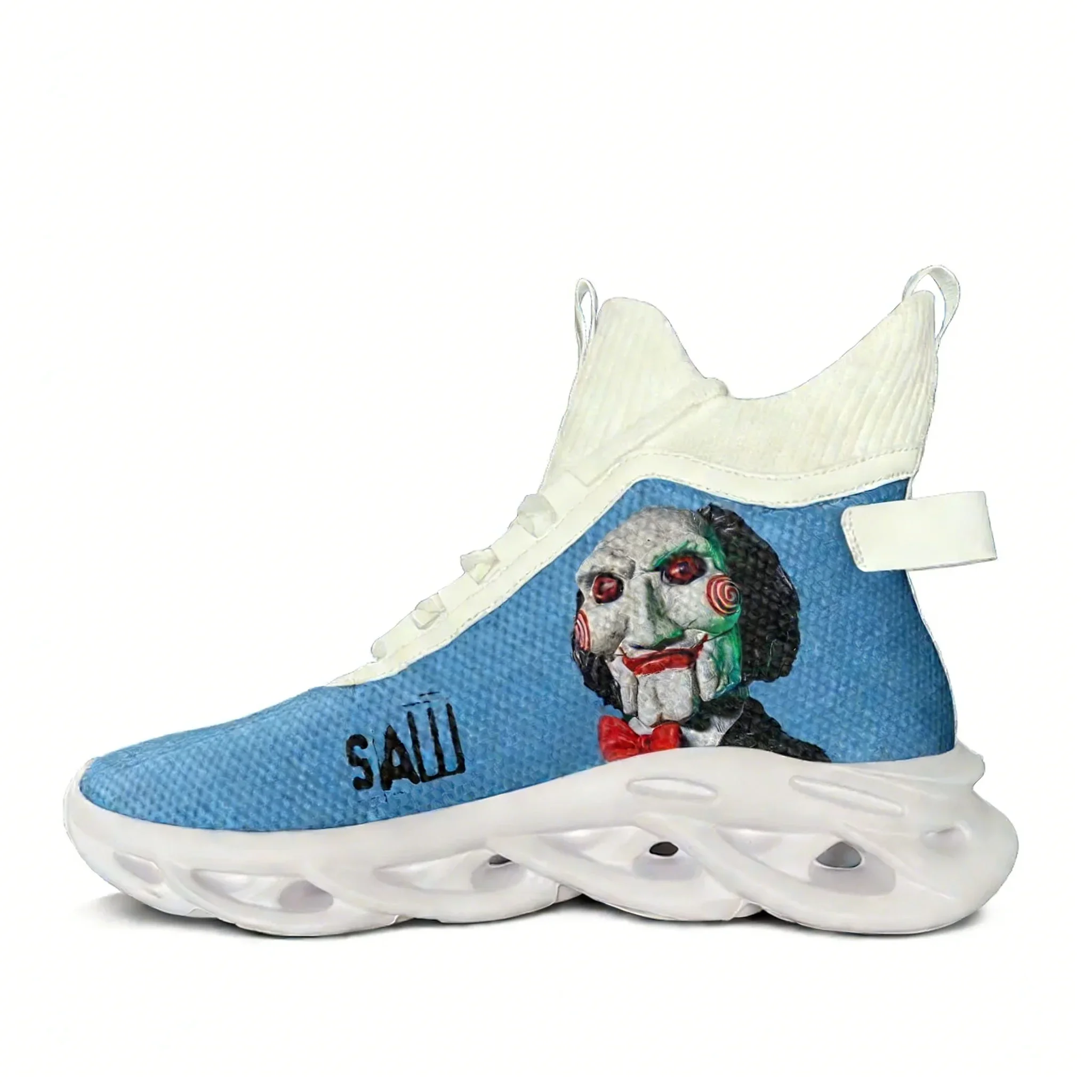 

Кроссовки-кеды Saw High Top Flats для мужчин, женщин и подростков, высококачественная повседневная спортивная обувь, модная обувь на заказ