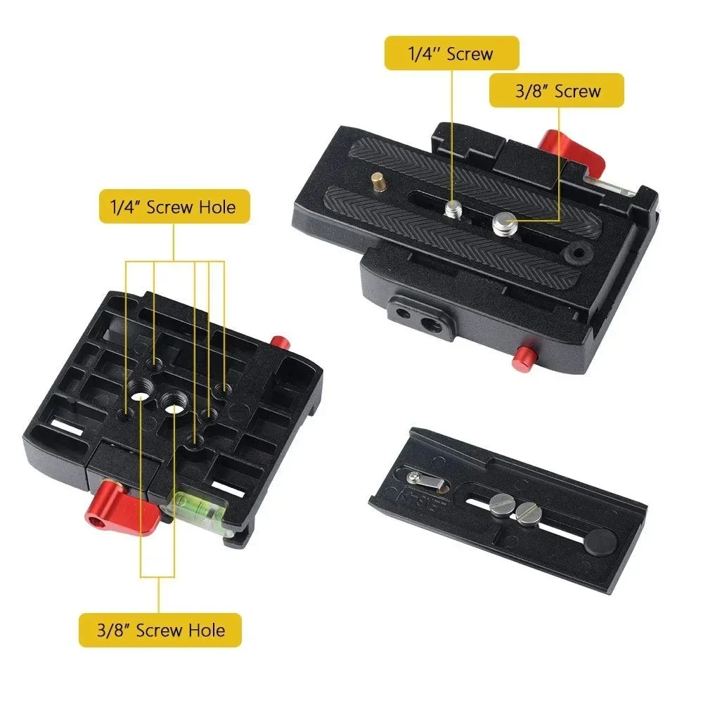 Kamera Digital pelat pelepas cepat kamera braket dudukan pelat dasar pendukung untuk Manfrotto 500ah 701 577 penjepit adaptor Tripod Hydr