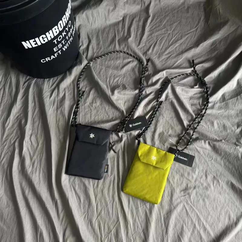 Twists Rope Goldwin Flip Cover Small Shoulder Bag Men Women Black Yellow Crossbody Phone Bag Zero Wallet Versatile Backpacks
