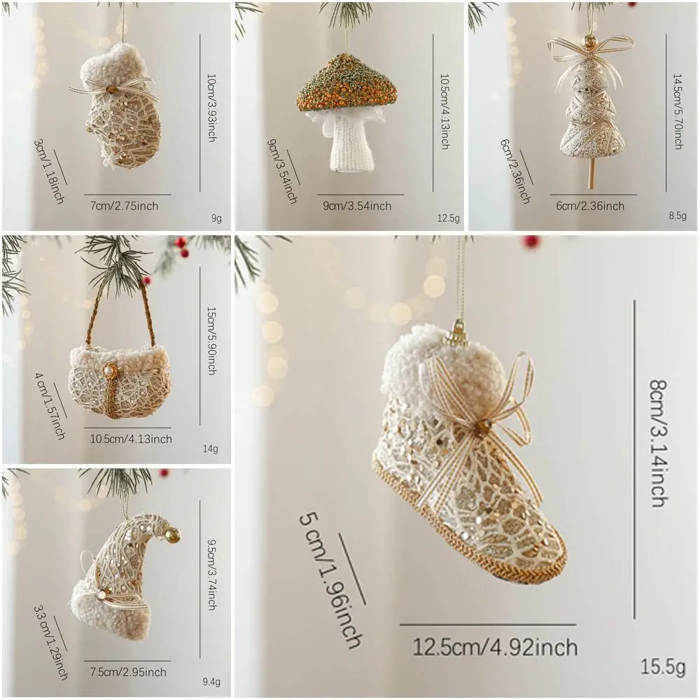 Creative champagne Christmas Hanging Decoration Foam glitter Xmas Ball Ornament alien Wrap cloth Hanging Pendants Shopwindow