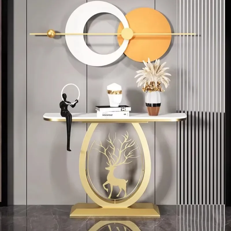 

Entrance Hall Metal Console Tables Modern Nordic Lobby Modern Console Table Midcentry Simple Consolle Ingresso Home Furniture