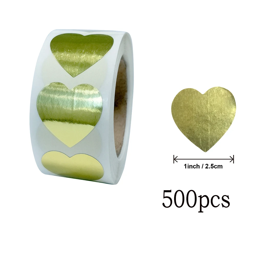 500 Stück rot-rosa Herz-Aufkleber für Valentinstag, Hochzeit, Geschenk, Verpackung, Beutel, Verpackung, Etiketten, Liebe, Scrapbooking, Diy-Aufkleber – Detail 7