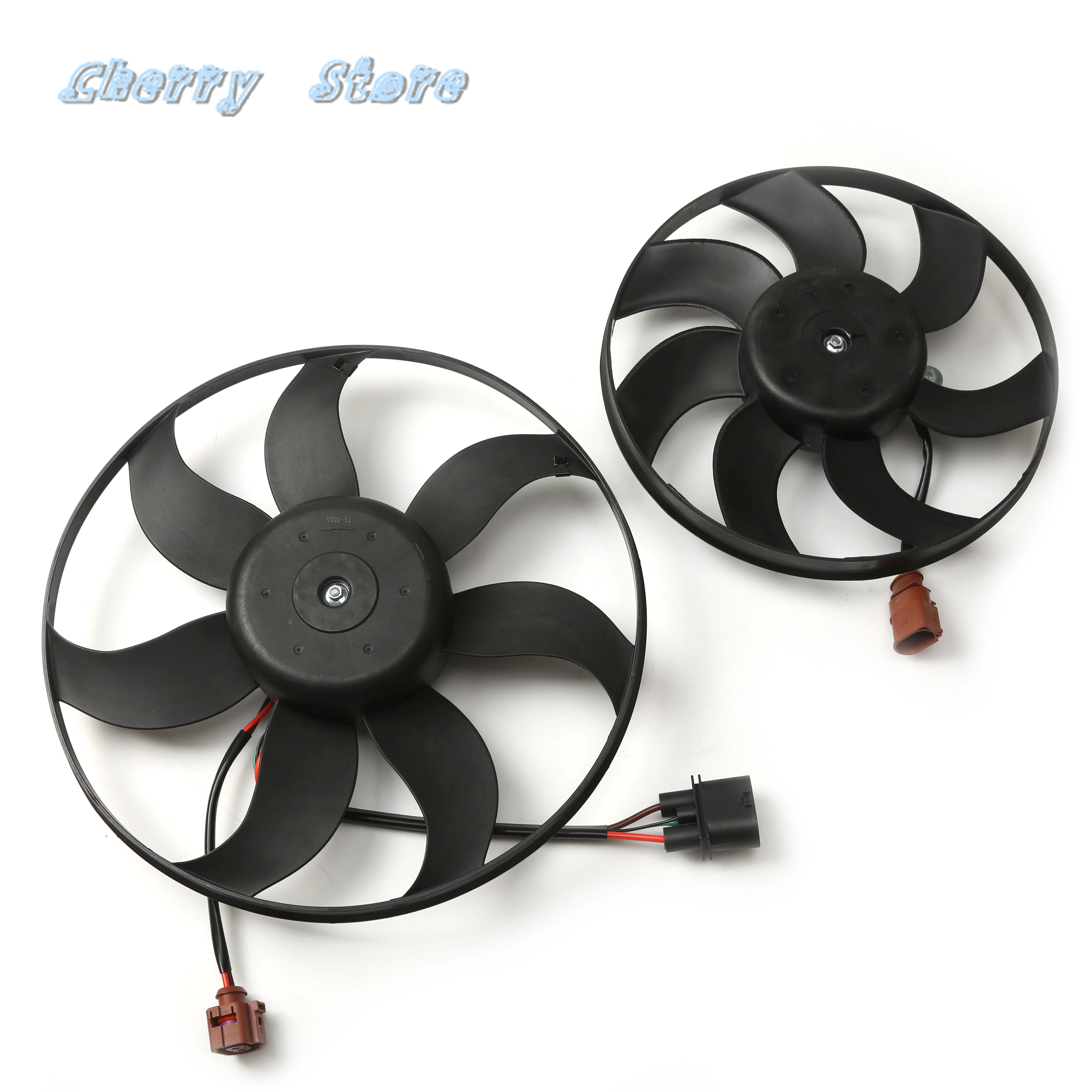 Car Radiator Tank Cooling Fans Set For VW Beetle Cabrio 2013-2019 Golf Passat 2013-2022 Jetta CEF73347AS 1KM959455G