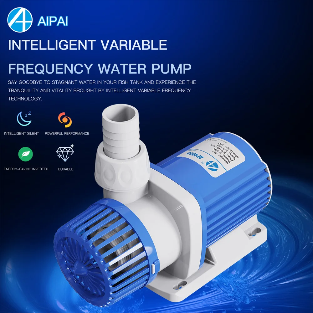 DC Pump AIPAI Smart Intelligent Aquarium Variable Frequency Water Pump APP Control Silent Coral Reef Fish Tank