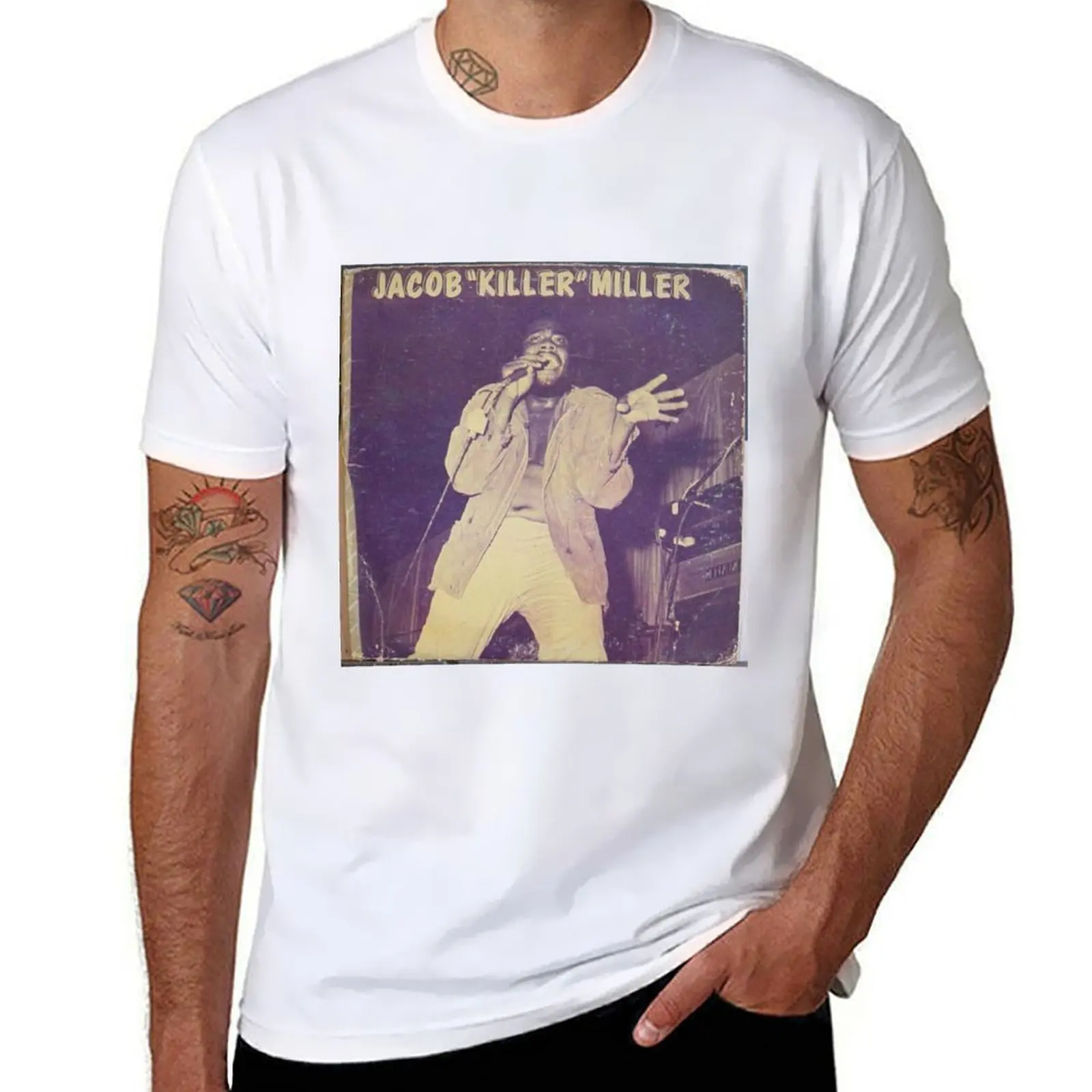 

Jacob Miller, Disco Reggae Dreadlocks, Dread, Rasta, Rockers T-Shirt anime t shirts for man man t shirts for men casual T-Shirt