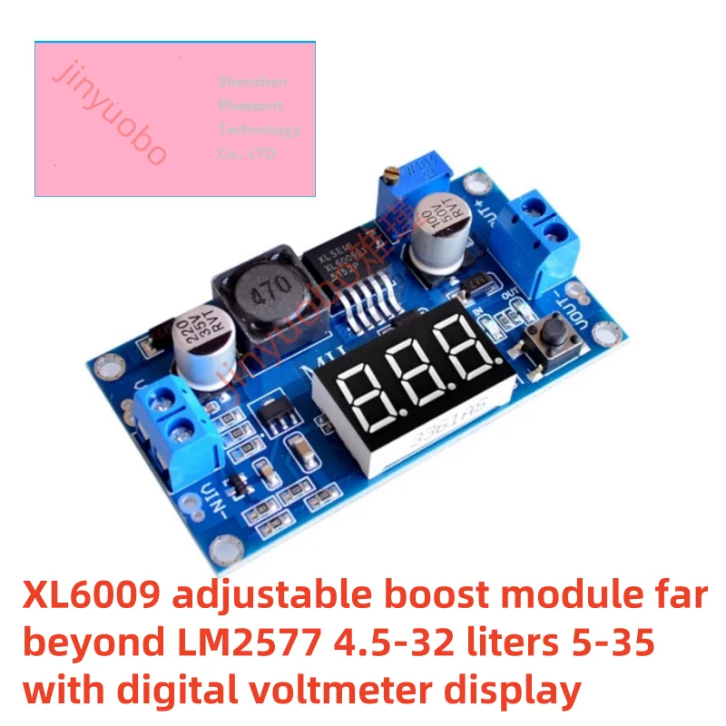 (1-10piece) 100% New XL6009 adjustable boost module far exceeds LM2577 4.5-32 liters 5-35 with digital voltmeter display
