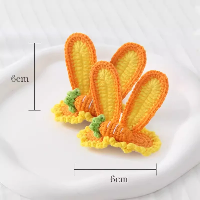 Wool Knitted Flower Barrettes BB Clip Handmade Crochet Barrettes Hair Accessories Costume Headwear Embroidery Hairpin Makeup