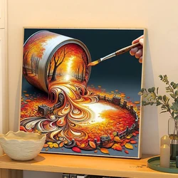 Huacan Landscape Diamond Paintings Tree New Collection 2025 Mosaic Autumn Full Diamond Embroidery Kits Gift