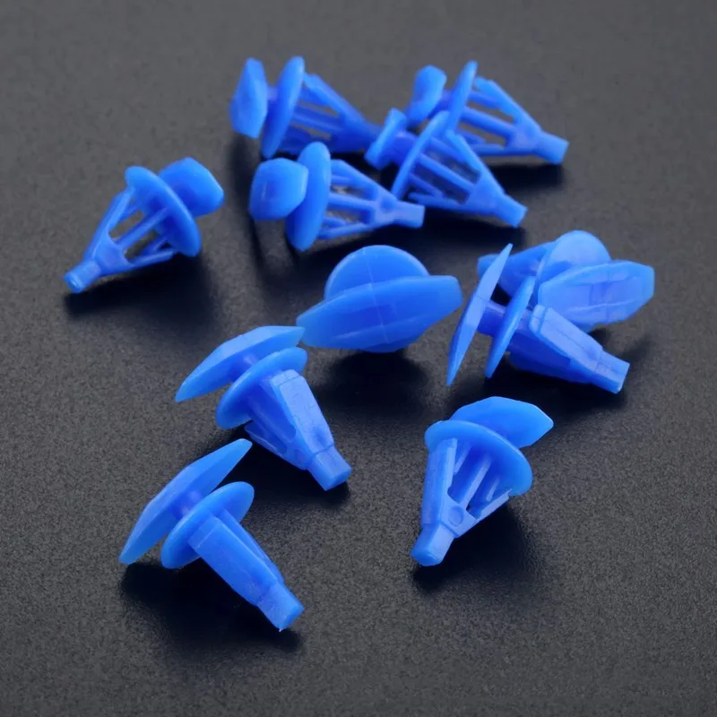 61 pcs Car Seal Strip Clips, Easy Push-in Install, Car Door Frame Seals Window Weatherstripping, Blue Plastic Body