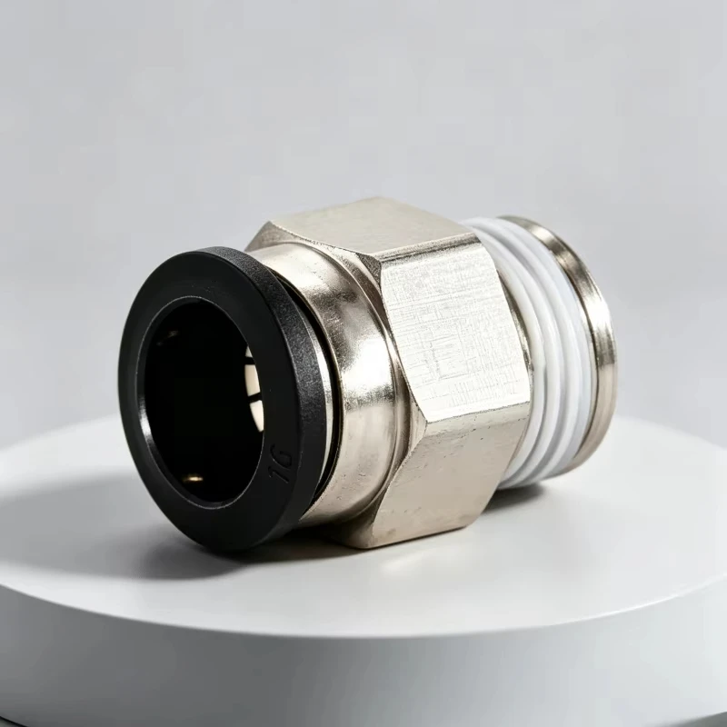 1/8 1/4 Thread PC Pneumatic Male Connector Black Straight Push In Air Fitting PC6-01 PC6-02 PC8-02 Fits 4 6 8 10 12mm Air Tubing
