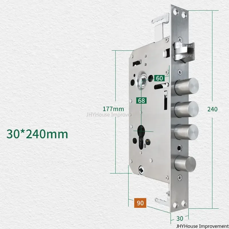 Imagem -04 - Segurança Door Lock Impressão Digital Inteligente Corpo Mecânico 6068 Aço Inoxidável