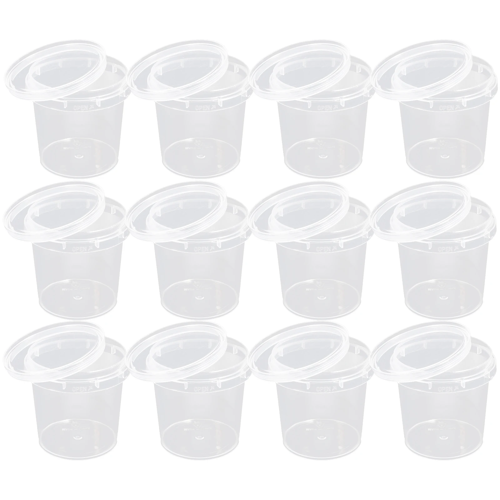 

18Pcs Small Plastic Storage Bucket with Lid Clear Container for Supplies Organized Space Saver Jar Plastic Jar