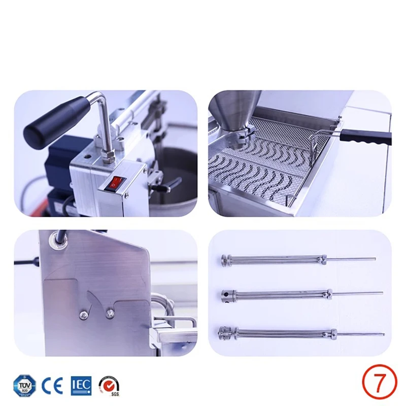 NP-7-1 Desktop Automatic Potti Donut Fryer Electric Fryer Three Types of Molds Donut Machine Commercial Donut Making