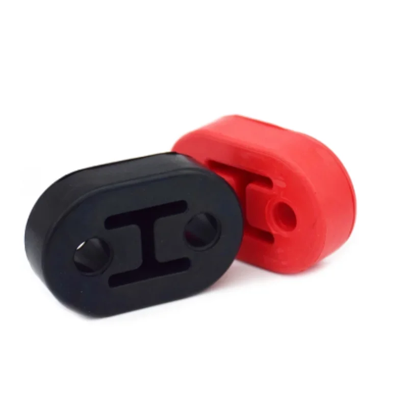 Universal 2 Holes Red Black Car Rubber Exhaust Tail Pipe Mount Brackets Hanger Ring Muffler Insulator 35286 8092 Car Accessories