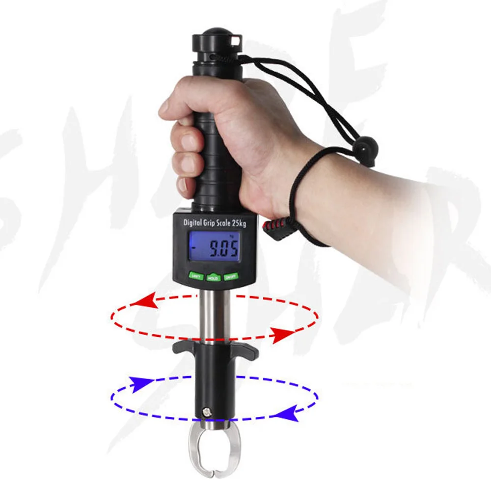 Led Electronic Digital Fishing Lip Grabber Fish Clip Holder Tackle Grip Gripper Pliers Tool with Scale 15/25KG Ruler Waterproof