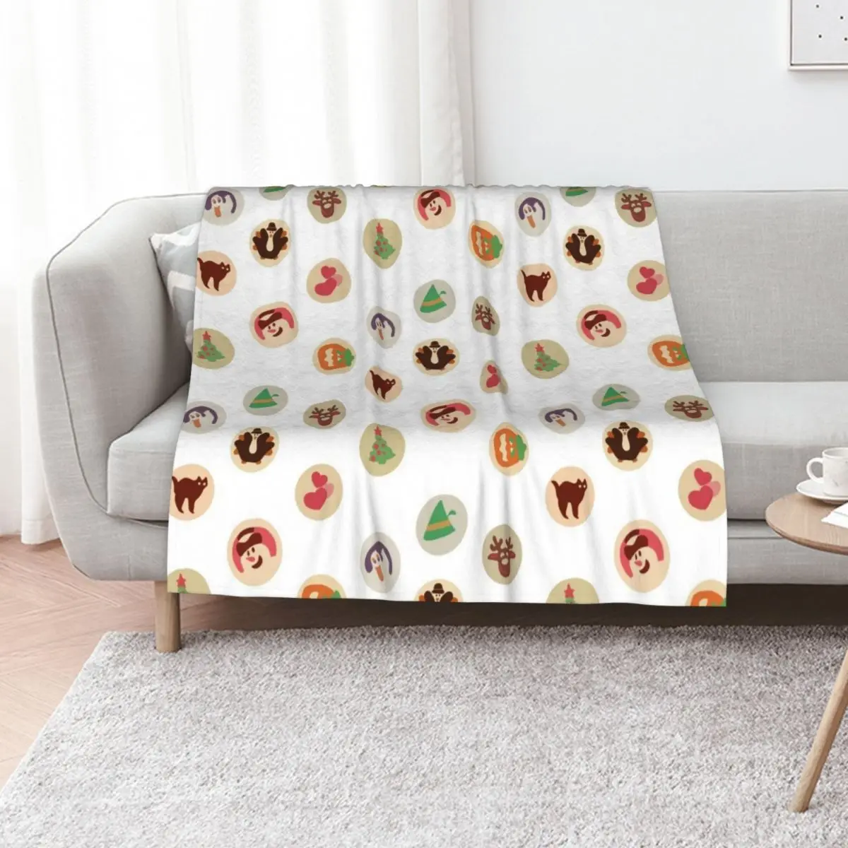

Holiday Cookies Throw Blanket Beautifuls Cute Plaid Soft Beds Extra Large Throw Blankets
