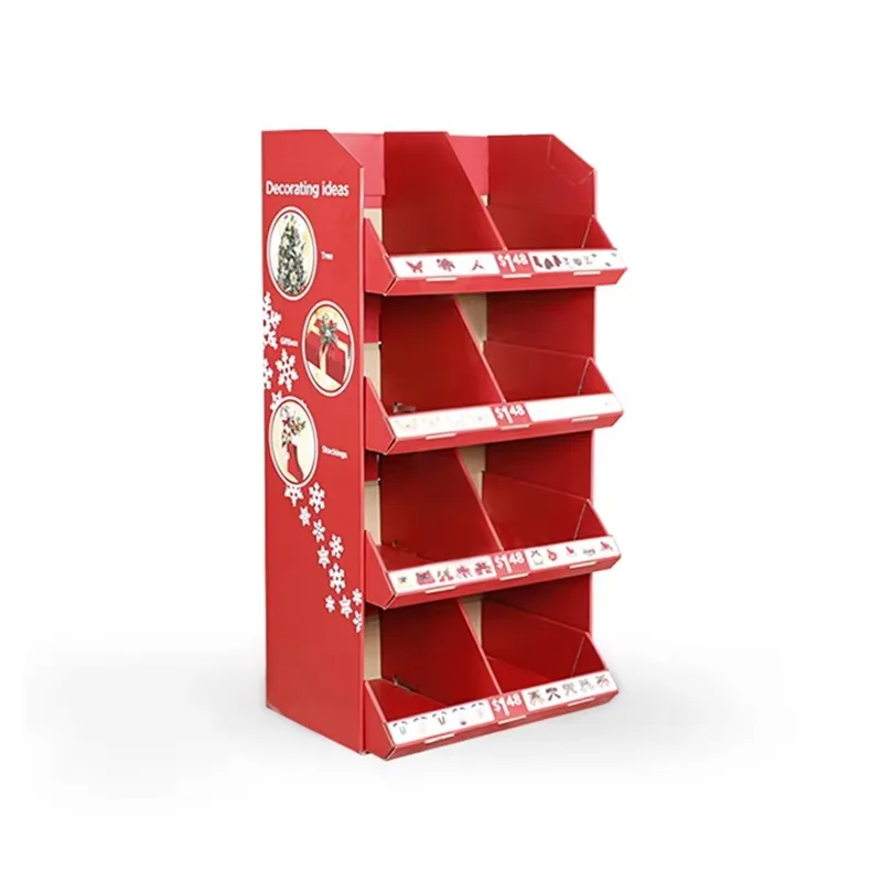 

Store Exhibition Christmas Gifts Perfume Cosmetics Corrugated Cardboard Display Stand Display Stand for Display Decoration