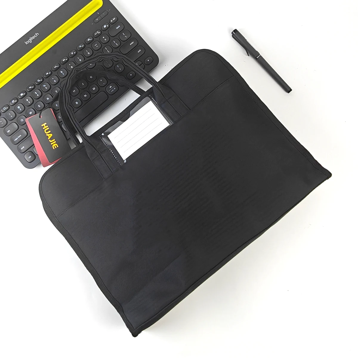 Large-capacity A4 portable document bag office document bag information bag pockmarked dotted briefcase business bag promotional