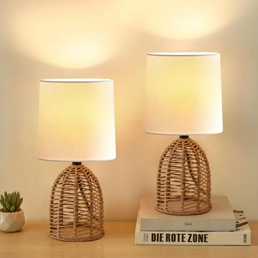 

Lamp Boho Lamps Set of 213.75 Mini Farmhouse Table Lamp Rustic End Table Decorative Small Lamps for Small Spaces Bedroom Nightst