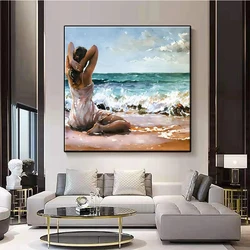 Diamond Mosaic Picture Sexy Women Beach Abstract Art Diamond Painting Cross Stitch Embroidery Needlework Wall Art