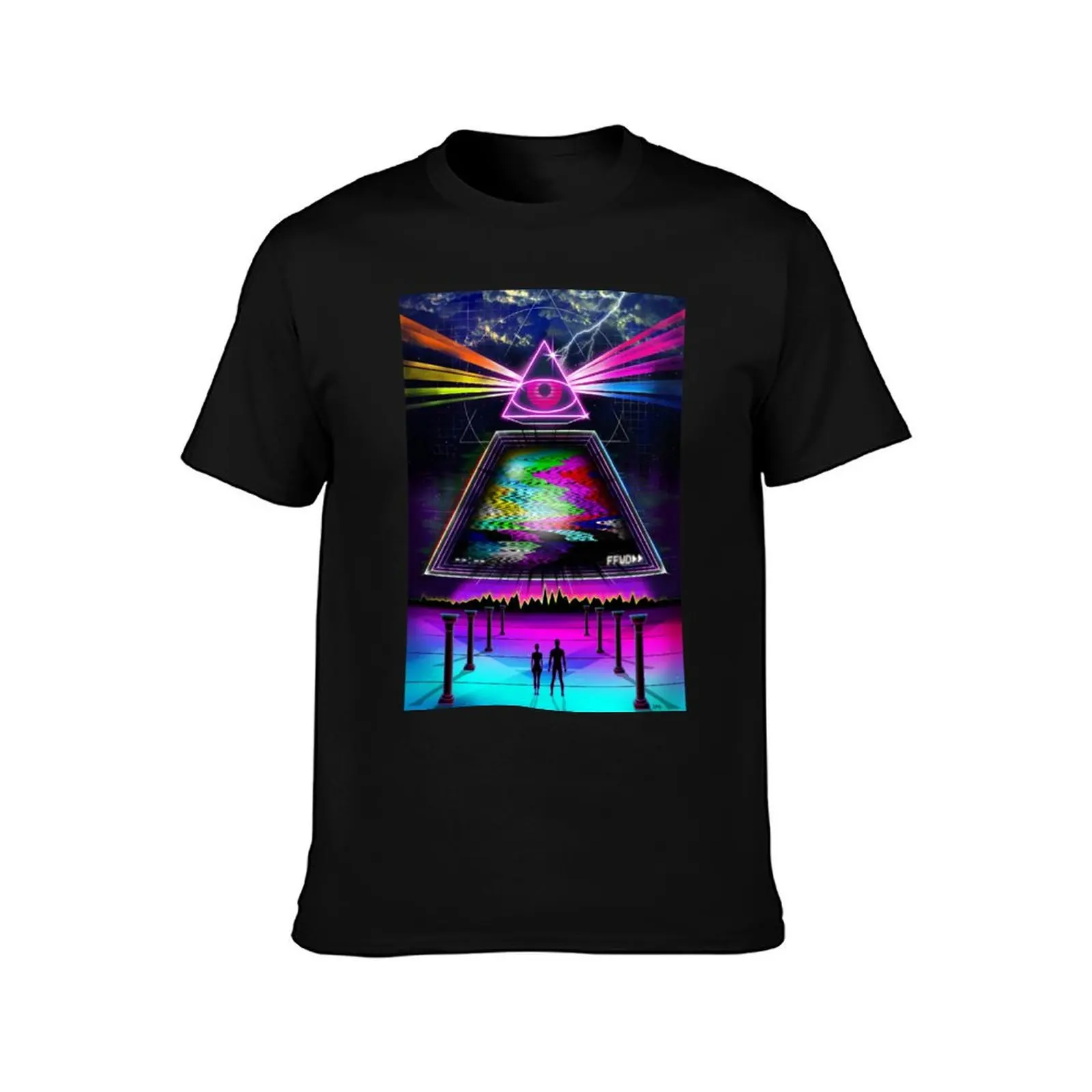 Static Intelligence - VHS 80s Retro Glitch T-Shirt Quick Dry Training Short Sleeve Tee