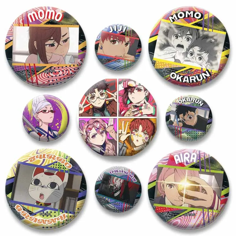 Anime Peripheral Dandadan Badge Momo Okarun Ken Turbo Seiko Cartoon Lapel Pin Backpack Clothes Hat Jewelry Ornaments Brooch Gift