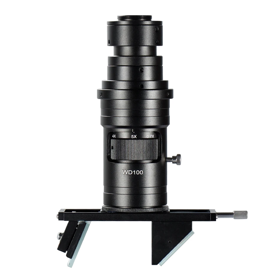 Industrial Electronic Video C Mount Microscope Zoom Lens 2D 3D Large Field of View Magnifier 0.7X-5X for HDMI USB VGA Camera