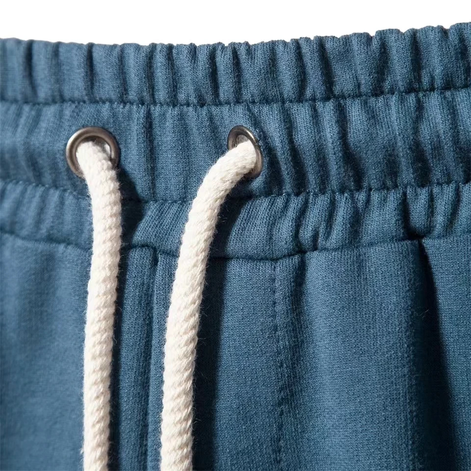 Men's Pocket Shorts 100% Cotton Casual Sports Shorts Men's Elastic Waist High Quality Sports Shorts Summer Fashion Men's Shorts