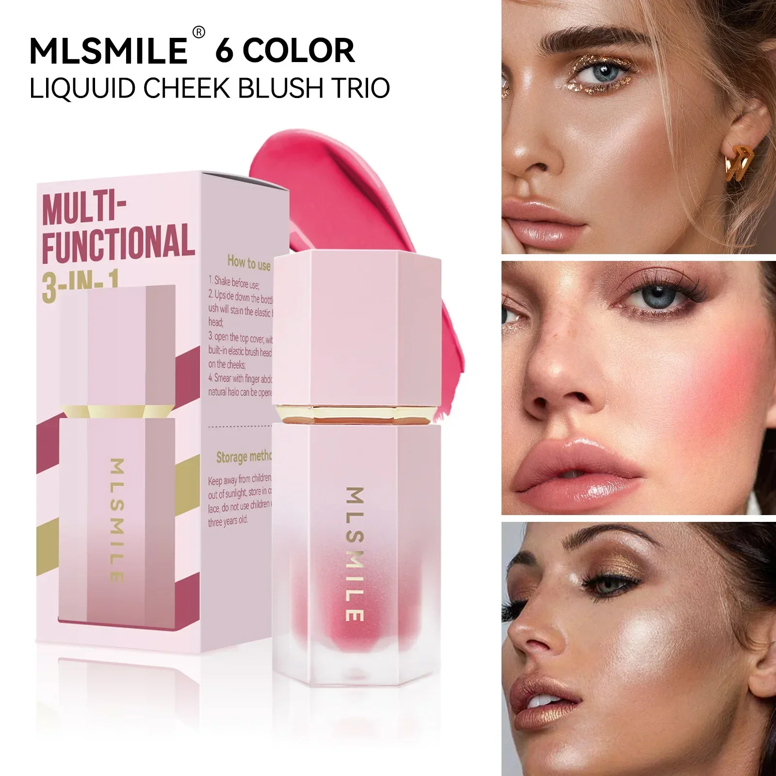 Fard liquido impermeabile multiuso viso nutriente fard Stick guancia fard naturale carino trucco coreano per le donne