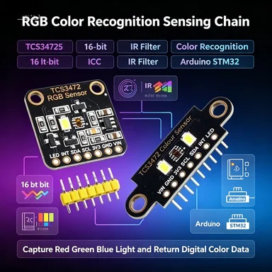 GY-31 TCS34725 Color Recognition Sensor, High Sensitivity RGB IIC Module for Arduino/STM32