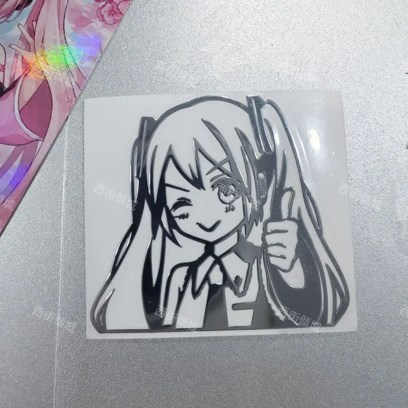 Hatsune Miku 3D three-dimensional metal sticker miku mobile phone tablet creative anime aesthetic sticker cute gift wholesale