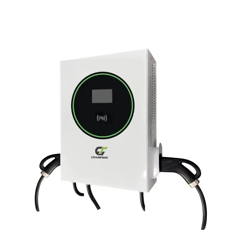 Dual Guns Fast Wall Mount Home Charging Pile DC Fast Wallbox EV Charger for 40KW 60KW 80KW Commercial Use with OCPP