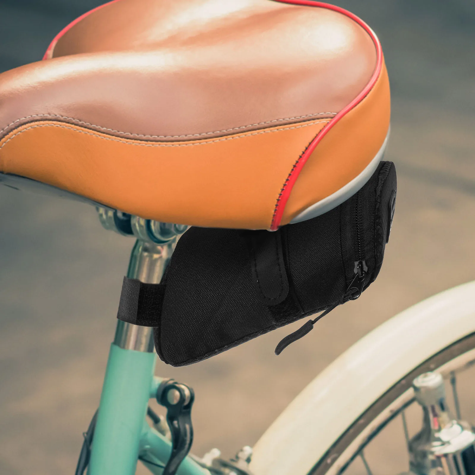 

Nylon Bike Saddle Bag Large Capacity Rear Seat Pouch Cycling Backseat Storage Outdoor Equipment Bike Accessories