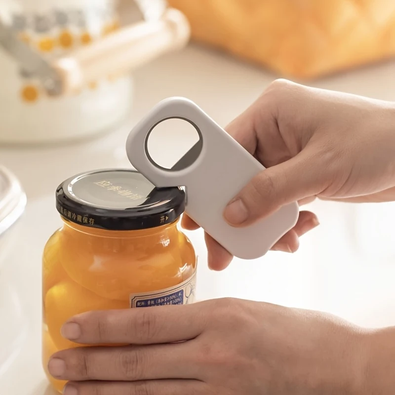 Abrebotellas Magnético 3 en 1, Herramienta para Abrir Tapas de Latas y Botellas de Cerveza, Antideslizante, Ahorra Esfuerzo, para Cocina y Hogar