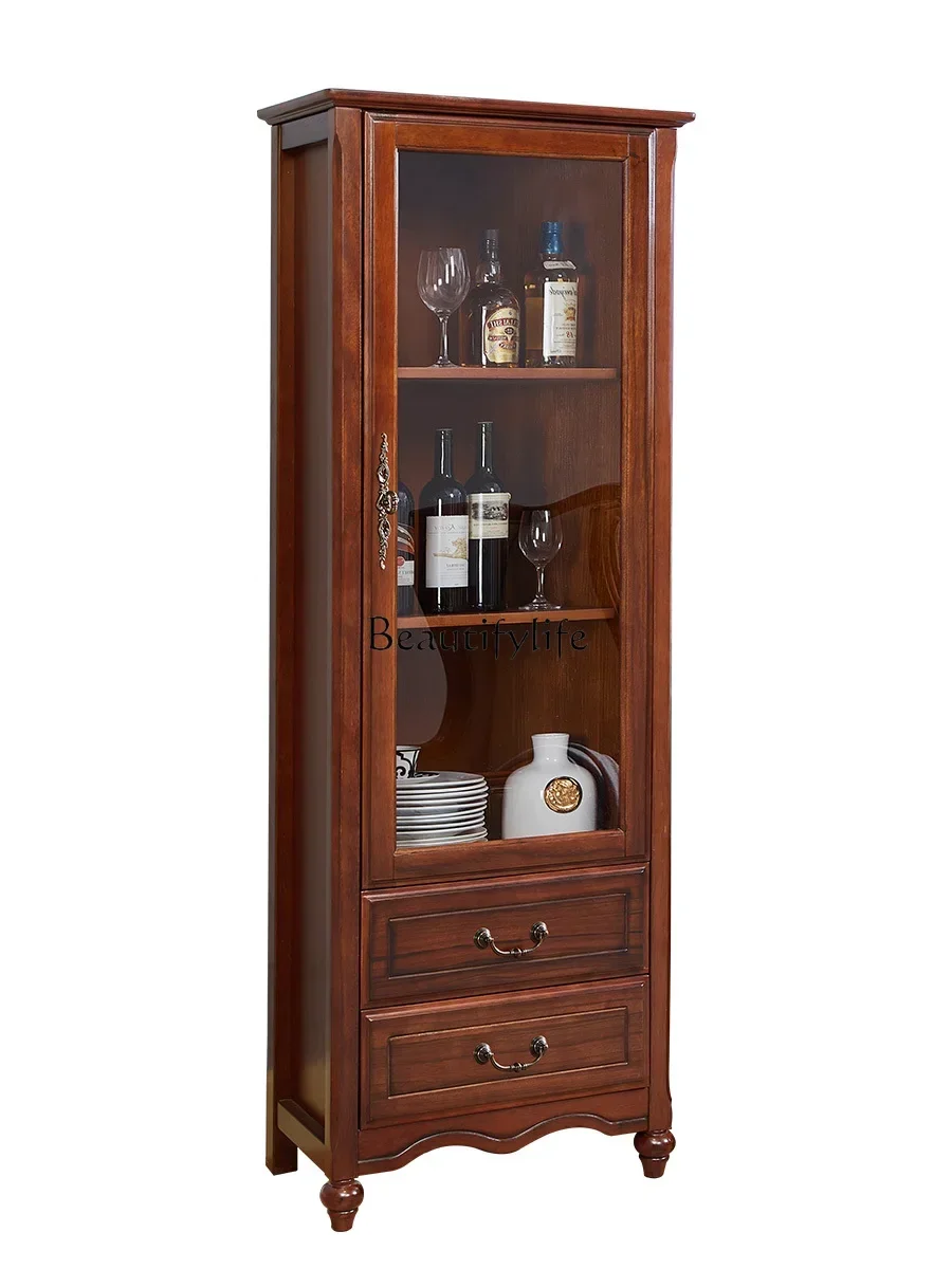 

X4 parts and accessoriesAmerican solid wood singledoor wine cabinet small apartment simple beautiful style display cabinet all s