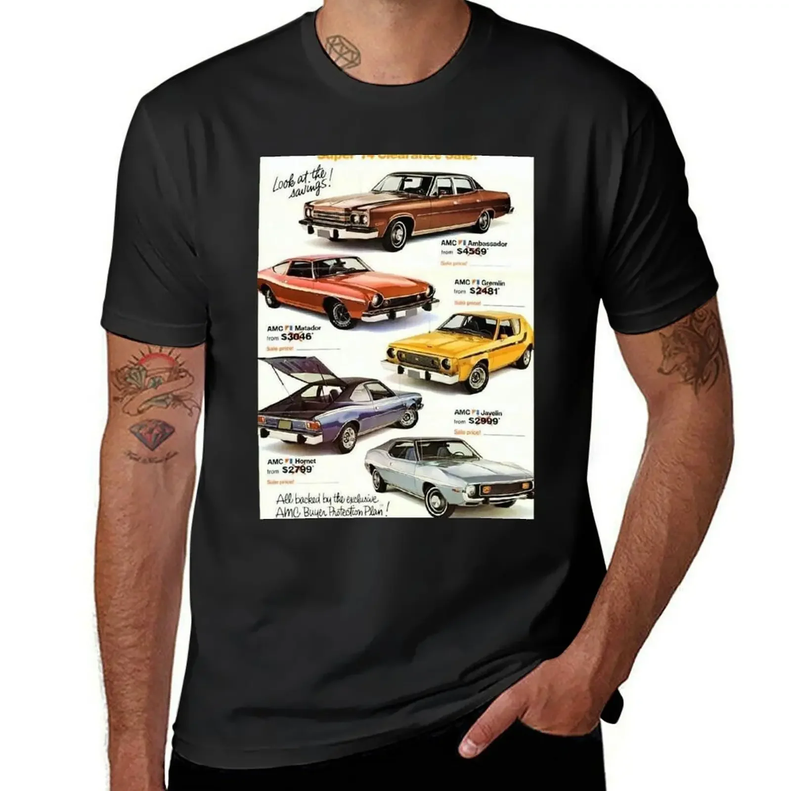 Super 74 Clearance Sale AMC Motors advertisement for Cars photo T-Shirt plain vintage graphic tee mens plain t shirts