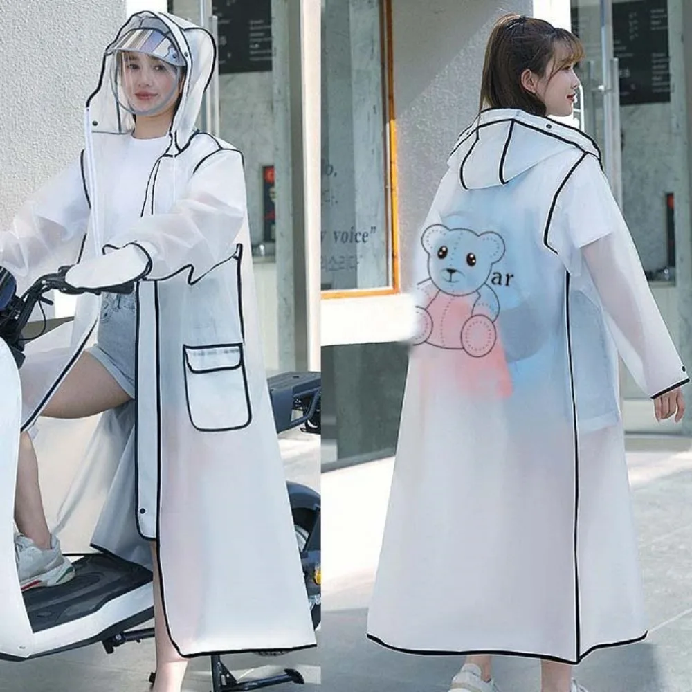 

Водонепроницаемый длинный плащ из ЭВА, электрический скутер, толстая дождевик с капюшоном, дождевик, многоразовый мотоциклетный плащ для путешествий на открытом воздухе