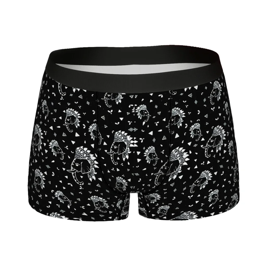 Abstract Beautiful Asia Black India Art Underpants Cotton Panties Men's Underwear Sexy Shorts Boxer Briefs